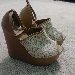 Size 8 wedged heels